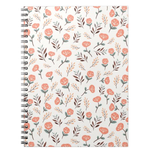 Scandinavian Red Poppies Notebook Notitieboek (Voorkant)