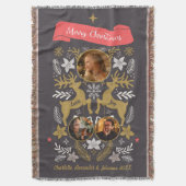 Scandinavian Reindeer 3 Photo Family Keepsake Deken (Voorkant Verticaal)