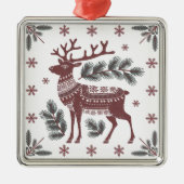 Scandinavian Reindeer Christmas Ornament (Voorkant)