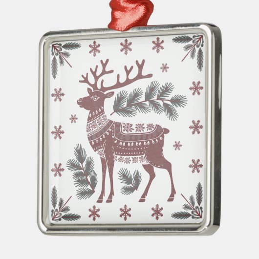 Scandinavian Reindeer Christmas Ornament (Links)