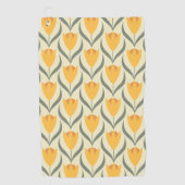 Scandinavian retro floral pattern, retro flower, v golfhanddoek (Voorkant)