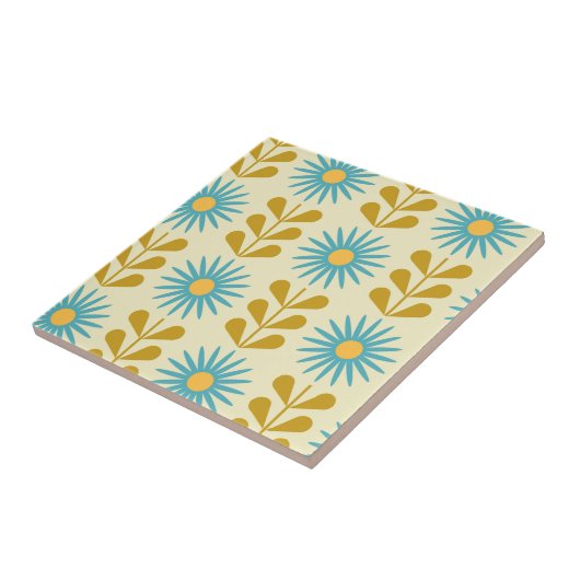 Scandinavian retro floral pattern, retro flower, v tegeltje (Zijkant)