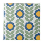 Scandinavian retro floral pattern, retro flower, v tegeltje (Voorkant)