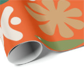 Scandinavian Retro Kerstpattern Cadeaupapier (Rol Hoek)