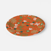 Scandinavian Rustic Retro Pattern Papieren Bordje (Gekanteld)