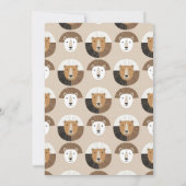 Scandinavian Safari Lion Baby Shower Kaart (Achterkant)