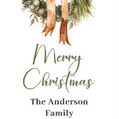 Scandinavian Sage Green Minimal Christmas Gift Tag Cadeaulabel