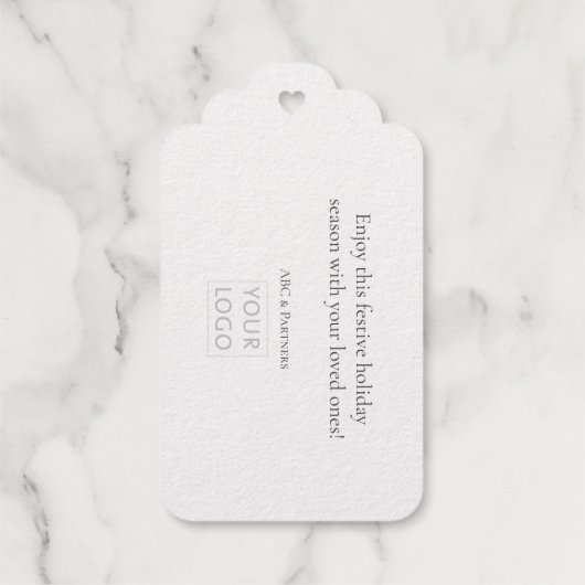 Scandinavian Silver Snowflake Cadeaulabels (Achterkant)