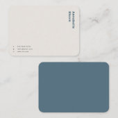 Scandinavian Smoke Blue Minimalist Simple Notitiekaartje (Voorkant / Achterkant)