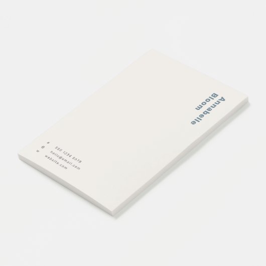 Scandinavian Smoke Blue Minimalist Simple Post-it® Notes (Schuin)