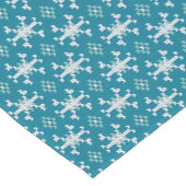 Scandinavian Snowflake Sweater Knit Pattern Korte Tafelloper (Hoek)