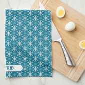 Scandinavian Snowflake Sweater Knit Personalized Theedoek (Quarter Fold)