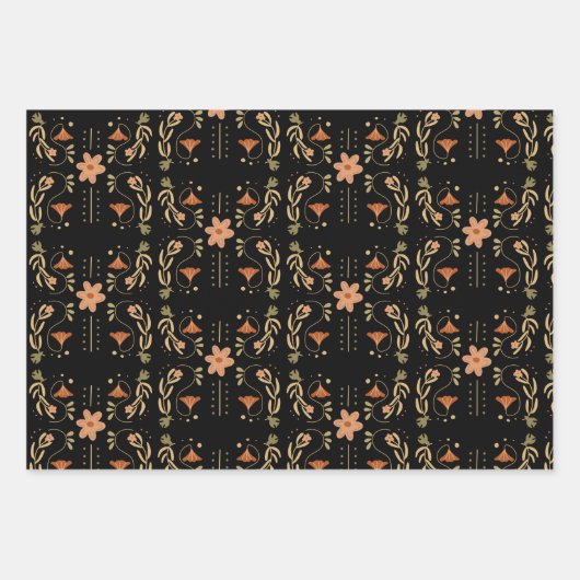 Scandinavian Spring Bunny Floral Inpakpapier Vel (Voorkant 2)