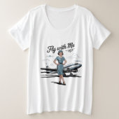 Scandinavian stewardess Womens Plus Size T-Shirt (Design voorkant)