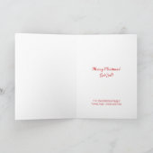 Scandinavian Straw Goats With Hearts Christmas Feestdagen Kaart (Binnen)