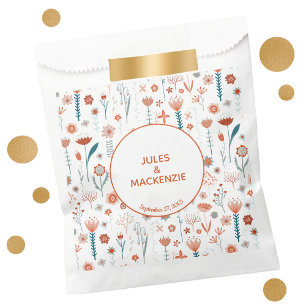Scandinavian Summer Flowers Boho Favor Bag Bedankzakje