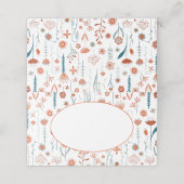 Scandinavian Summer Flowers Boho Place Card Plaatskaartje (Buitenkant ongevouwen)