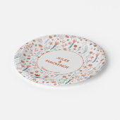 Scandinavian Summer Flowers Boho Wedding Papieren Bordje (Gekanteld)