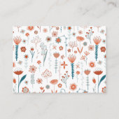 Scandinavian Summer Flowers Boho Wedding R.S.V.P. Informatiekaartje (Achterkant)