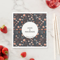 Scandinavian Summer Flowers Dark Boho Modern