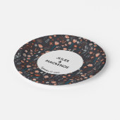 Scandinavian Summer Flowers Dark Boho Wedding Papieren Bordje