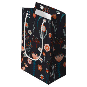 Scandinavian Summer Flowers Dark Klein Cadeauzakje
