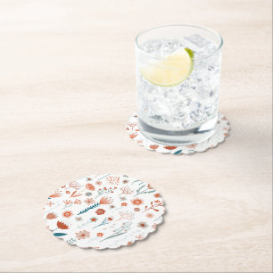 Scandinavian Summer Flowers Kartonnen Onderzetters