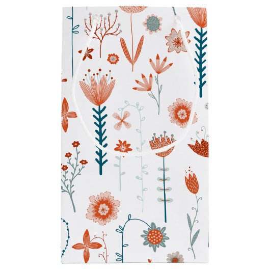 Scandinavian Summer Flowers Klein Cadeauzakje (Achterkant)