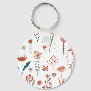 Scandinavian Summer Flowers Sleutelhanger