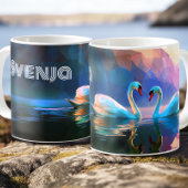 Scandinavian Swan Maiden - Norse Swan Symbol - Koffiemok