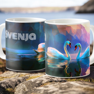 Scandinavian Swan Maiden - Norse Swan Symbol - Koffiemok