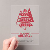 Scandinavian Tree Nordic Christmas gepersonaliseer Acryl Uitnodigingen (Insitu (Draagbaar))