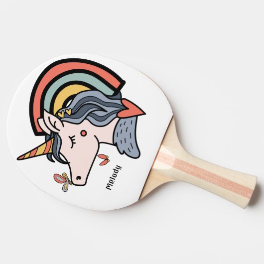 Scandinavian Unicorn Butterfly Tafeltennisbatje (Zijkant)