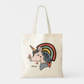 Scandinavian Unicorn Butterfly Tote Bag (Achterkant)
