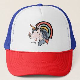 Scandinavian Unicorn Butterfly Trucker Pet