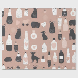Scandinavian Valentine’s Wrapping Paper – Minimal Cadeaupapier
