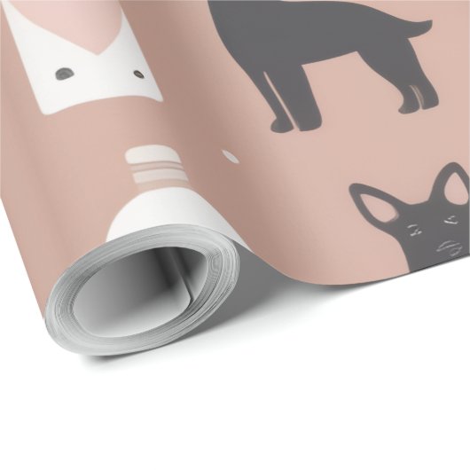 Scandinavian Valentine’s Wrapping Paper – Minimal Cadeaupapier (Rol Hoek)