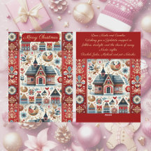 Scandinavian Village Nordic Art Christmas Cottage 