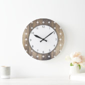 Scandinavian White Plus Signs Wooden Planks Grote Klok (Huis)