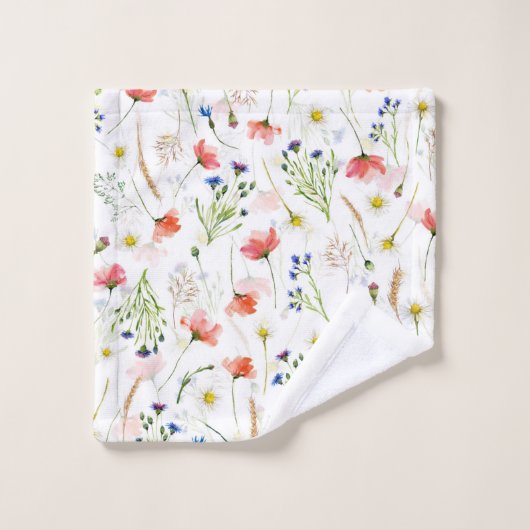Scandinavian Wildbloemen Meadow Bad Handdoek (Wasdoekje)