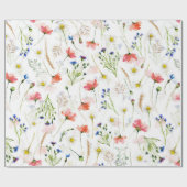 Scandinavian Wildbloemen Meadow Cadeaupapier (Vlak)