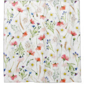 Scandinavian Wildbloemen Meadow Douchegordijn (Voorkant)