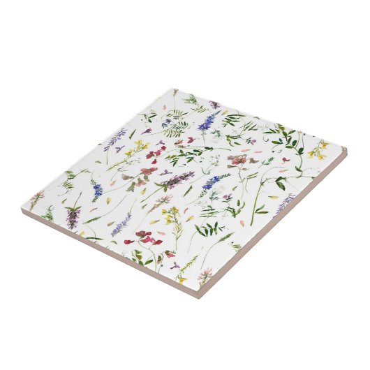 Scandinavian Wildbloemen Meadow Tegeltje (Zijkant)