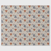 Scandinavian Winter Fox & Holly Forest  Cadeaupapier (Vlak)