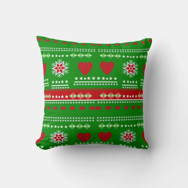 Scandinavian Winter Scene Kussen (Voorkant)
