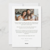 Scandinavian Winter Scene Snowmen Snowy Forest Feestdagenkaart (Achterkant)