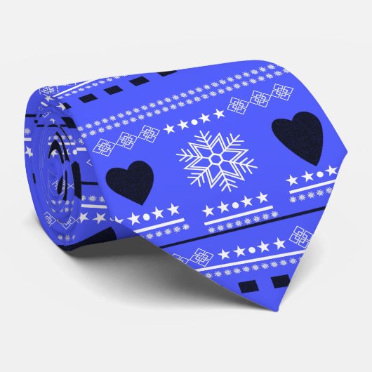 Scandinavian Winter Scene Stropdas (Opgerold)