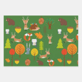 Scandinavian Woodland Animals Kerstmis Inpakpapier Vel (Voorkant 3)