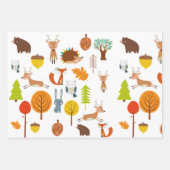 Scandinavian Woodland Animals Kerstmis Inpakpapier Vel (Voorkant 2)