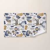 Scandinavian Woodland Animals Sneeuwvlokken Kerstm Bad Handdoek (Handdoek)